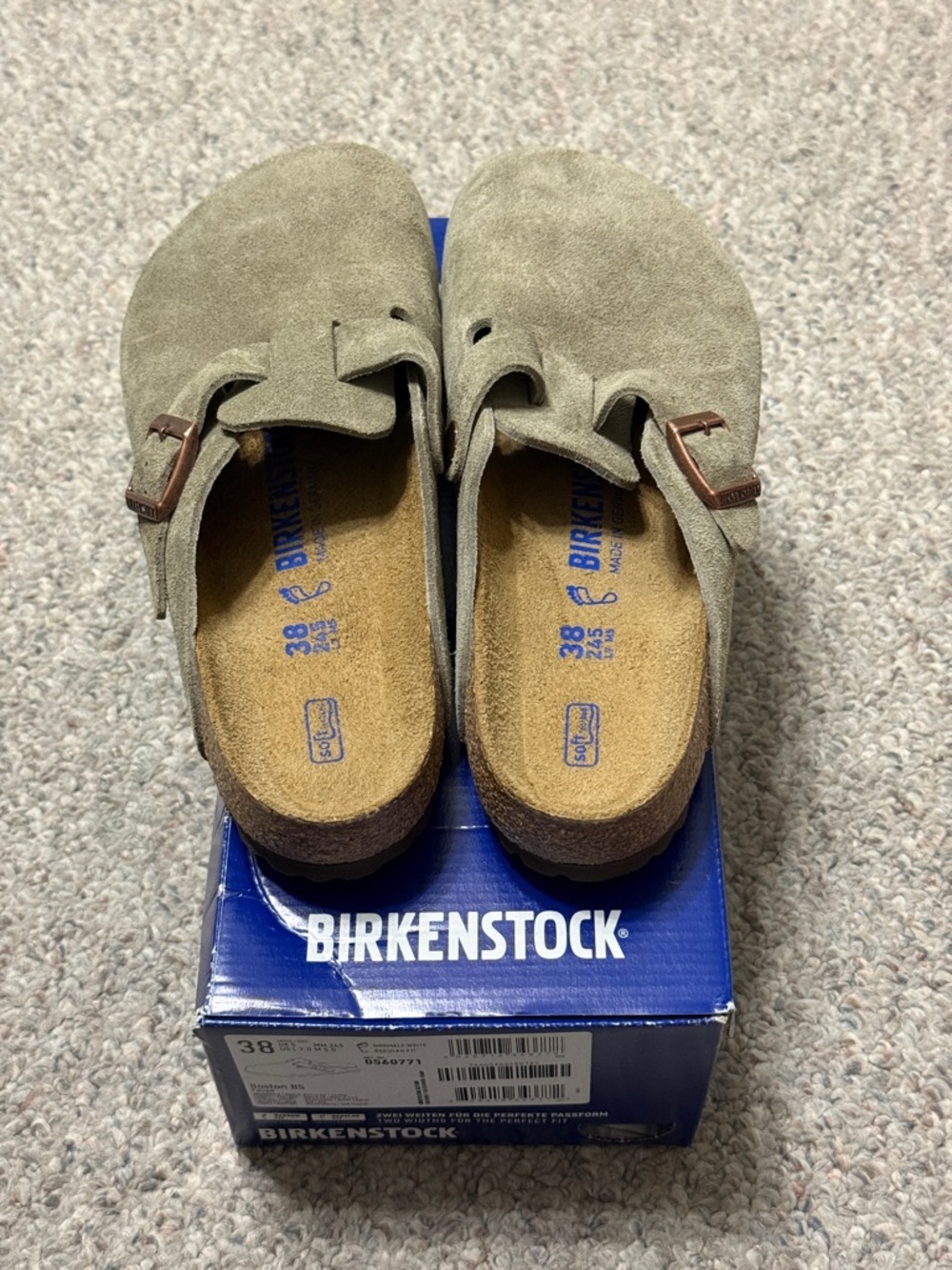 Birkenstock Boston BS Clogs Regular Width in Taupe - Picture 2 of 5